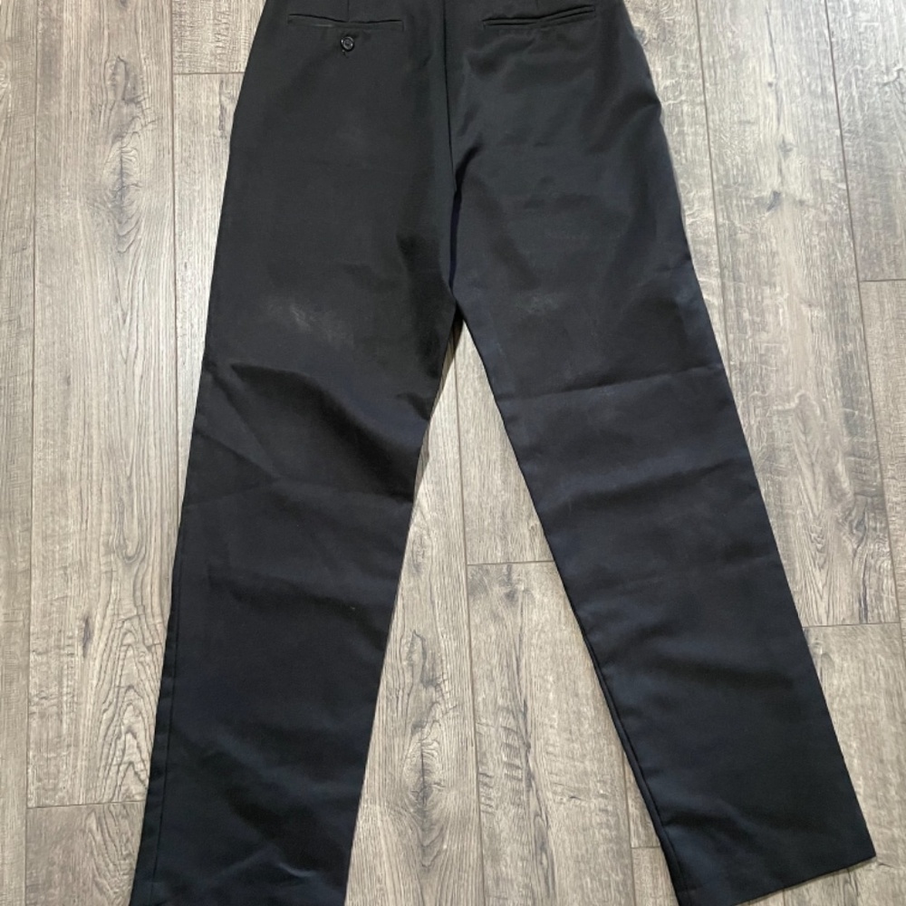 Men’s Black Puritan Dress Slacks Size  30x32 with hidden elastic extenders - Picture 3 of 7